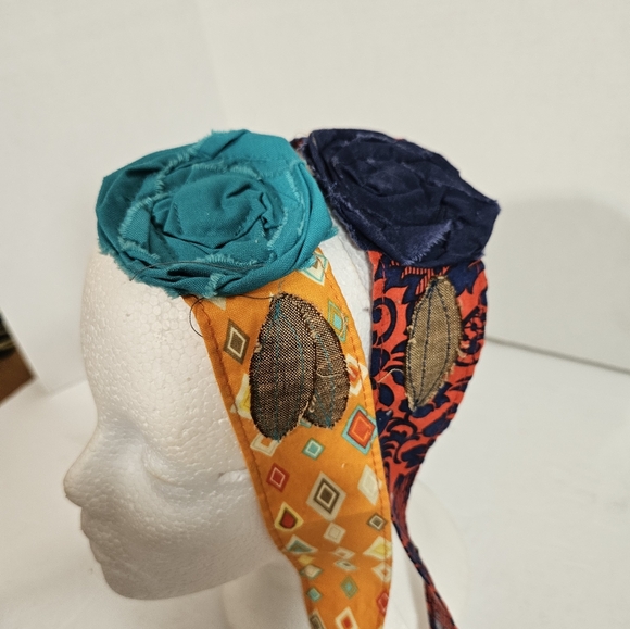 Vintage Pattern cloth headbands. Set of 2 EUC. - Picture 1 of 11